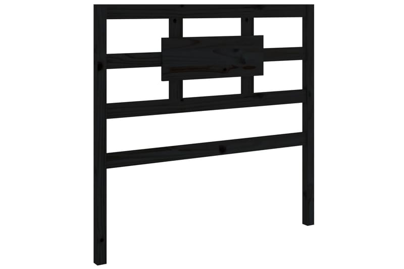 beBasic Sengegavl svart 95,5x4x100 cm heltre furu - Svart - Møbler - Senger - Sengetilbehør & sengegavl - Sengegavl