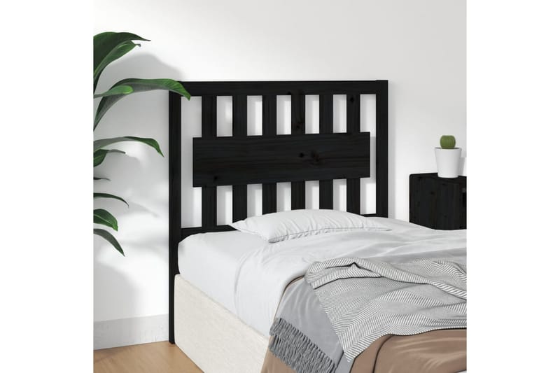 beBasic Sengegavl svart 95,5x4x100 cm heltre furu - Svart - Møbler - Senger - Sengetilbehør & sengegavl - Sengegavl