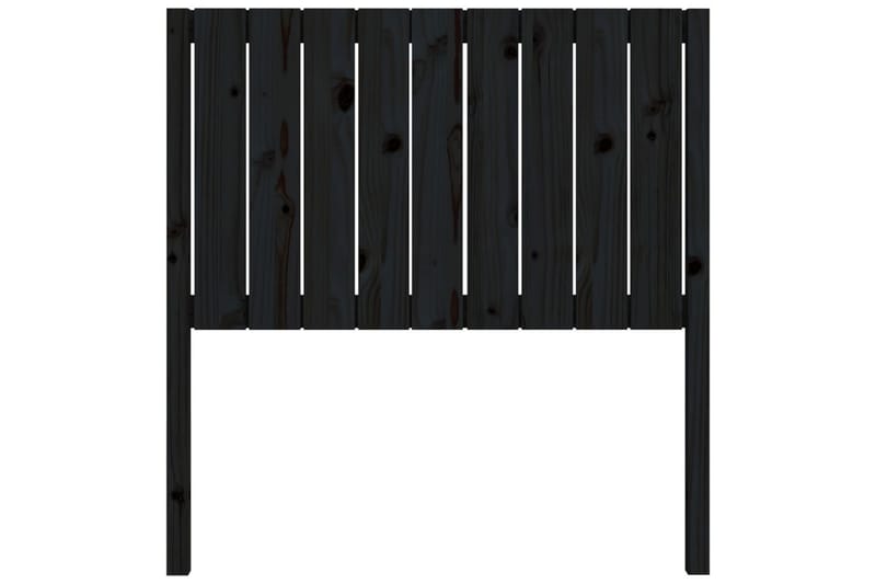 beBasic Sengegavl svart 95,5x4x100 cm heltre furu - Svart - Sengegavl