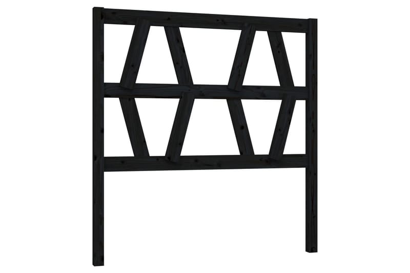 beBasic Sengegavl svart 96x4x100 cm heltre furu - Svart - Møbler - Senger - Sengetilbehør & sengegavl - Sengegavl