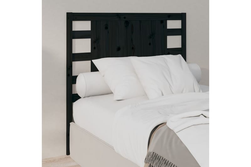 beBasic Sengegavl svart 96x4x100 cm heltre furu - Svart - Møbler - Senger - Sengetilbehør & sengegavl - Sengegavl