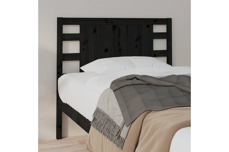 beBasic Sengegavl svart 96x4x100 cm heltre furu - Svart - Møbler - Senger - Sengetilbehør & sengegavl - Sengegavl