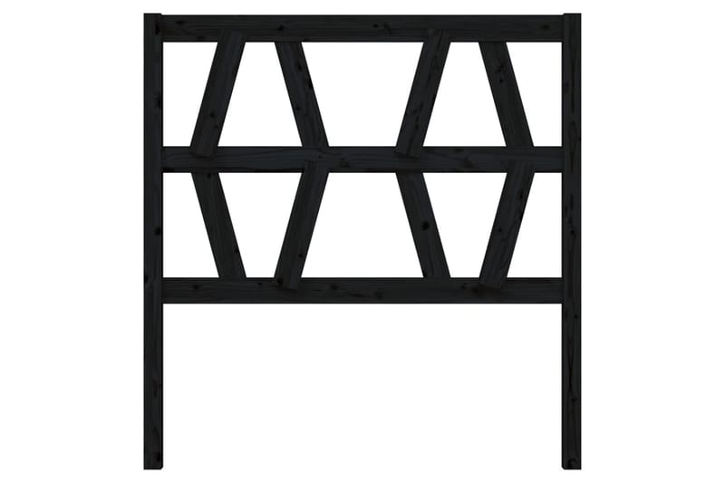 beBasic Sengegavl svart 96x4x100 cm heltre furu - Svart - Møbler - Senger - Sengetilbehør & sengegavl - Sengegavl
