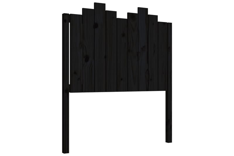 beBasic Sengegavl svart 96x4x110 cm heltre furu - Svart - Sengegavl