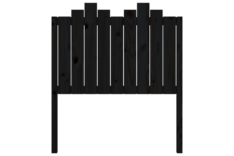 beBasic Sengegavl svart 96x4x110 cm heltre furu - Svart - Møbler - Senger - Sengetilbehør & sengegavl - Sengegavl
