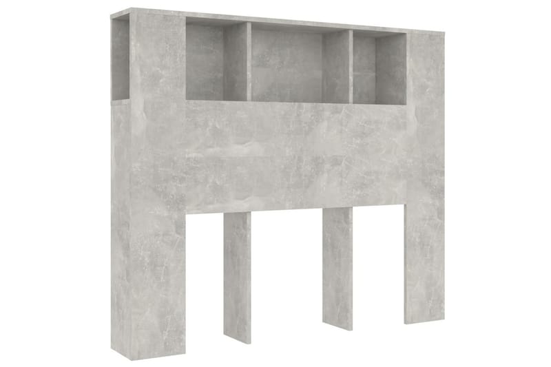 beBasic Sengegavlskap betonggrå 120x18,5x104,5 cm - GrÃ¥ - Møbler - Senger - Sengetilbehør & sengegavl - Sengegavl