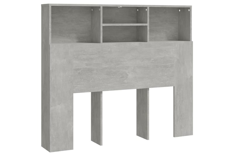 beBasic Sengegavlskap betonggrå 120x19x103,5 cm - GrÃ¥ - Møbler - Senger - Sengetilbehør & sengegavl - Sengegavl