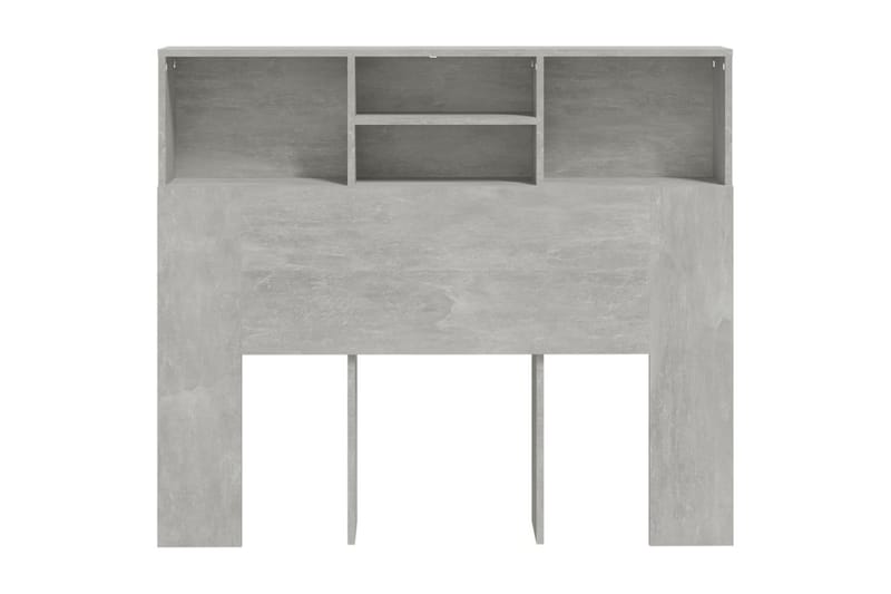 beBasic Sengegavlskap betonggrå 120x19x103,5 cm - GrÃ¥ - Møbler - Senger - Sengetilbehør & sengegavl - Sengegavl