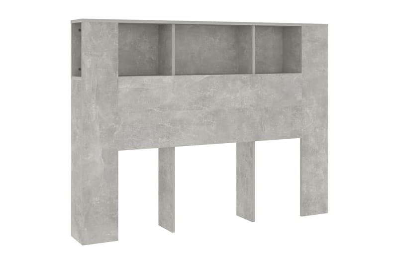 beBasic Sengegavlskap betonggrå 140x18,5x104,5 cm - GrÃ¥ - Møbler - Senger - Sengetilbehør & sengegavl - Sengegavl