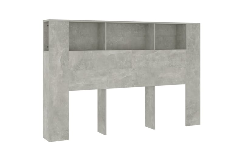 beBasic Sengegavlskap betonggrå 160x18,5x104,5 cm - GrÃ¥ - Møbler - Senger - Sengetilbehør & sengegavl - Sengegavl