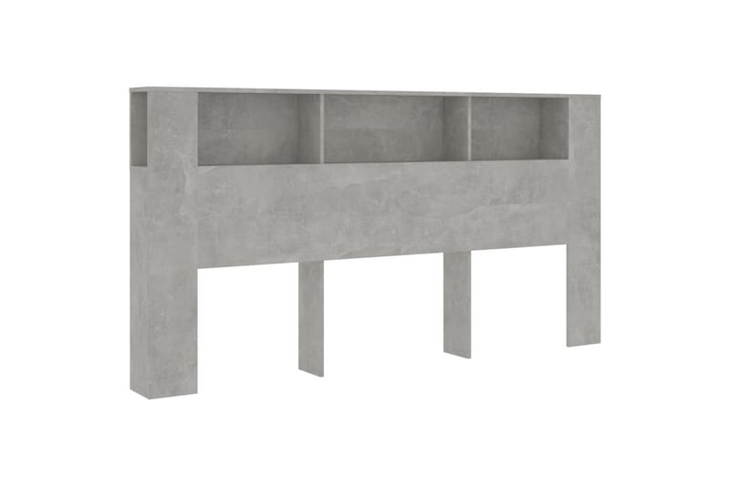 beBasic Sengegavlskap betonggrå 200x18,5x104,5 cm - GrÃ¥ - Møbler - Senger - Sengetilbehør & sengegavl - Sengegavl
