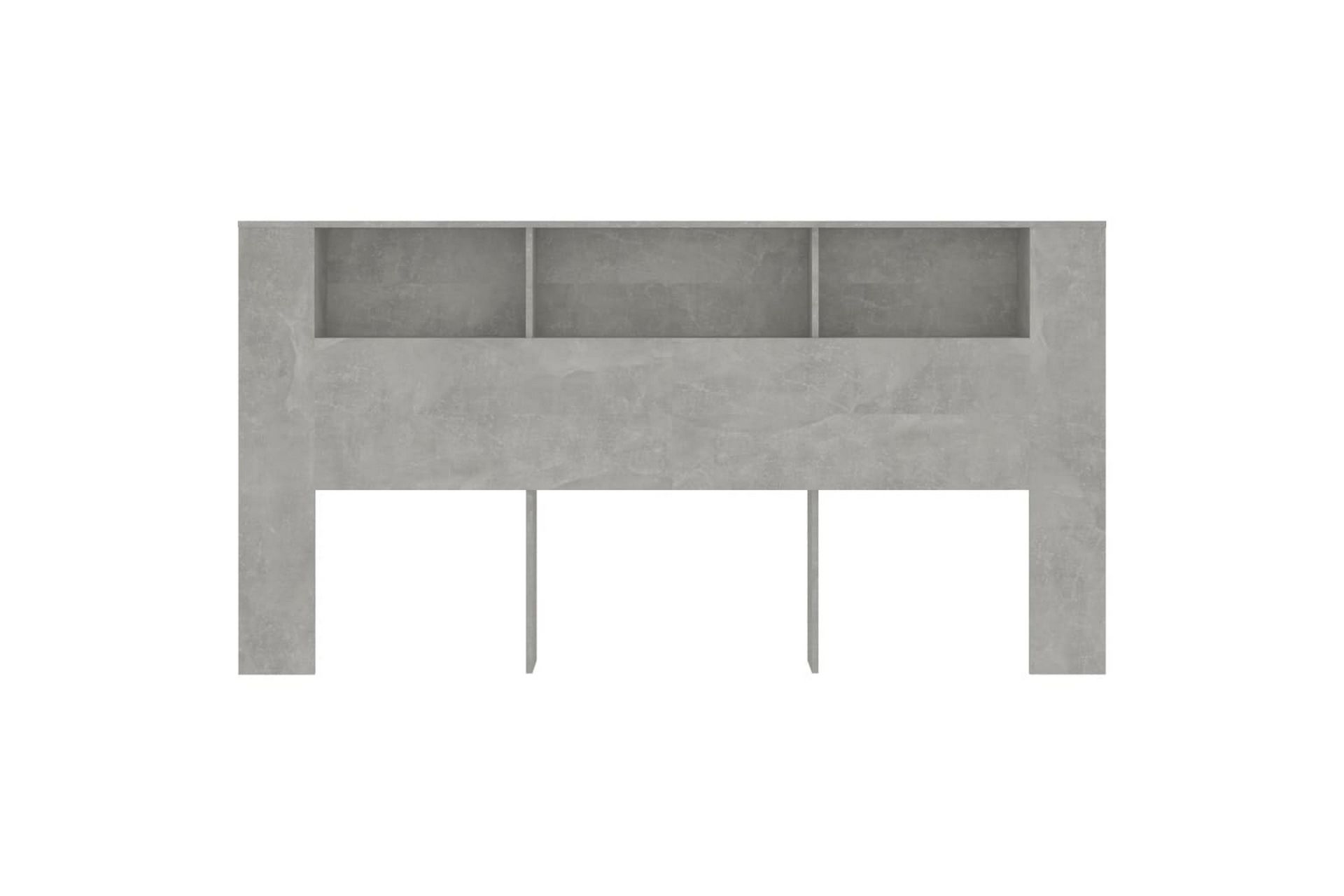 beBasic Sengegavlskap betonggrå 200x18,5x104,5 cm - GrÃ¥ - Møbler - Senger - Sengetilbehør & sengegavl - Sengegavl