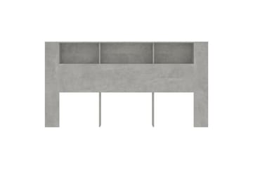 beBasic Sengegavlskap betonggrå 200x18,5x104,5 cm - GrÃ¥ - Møbler - Senger - Sengetilbehør & sengegavl - Sengegavl