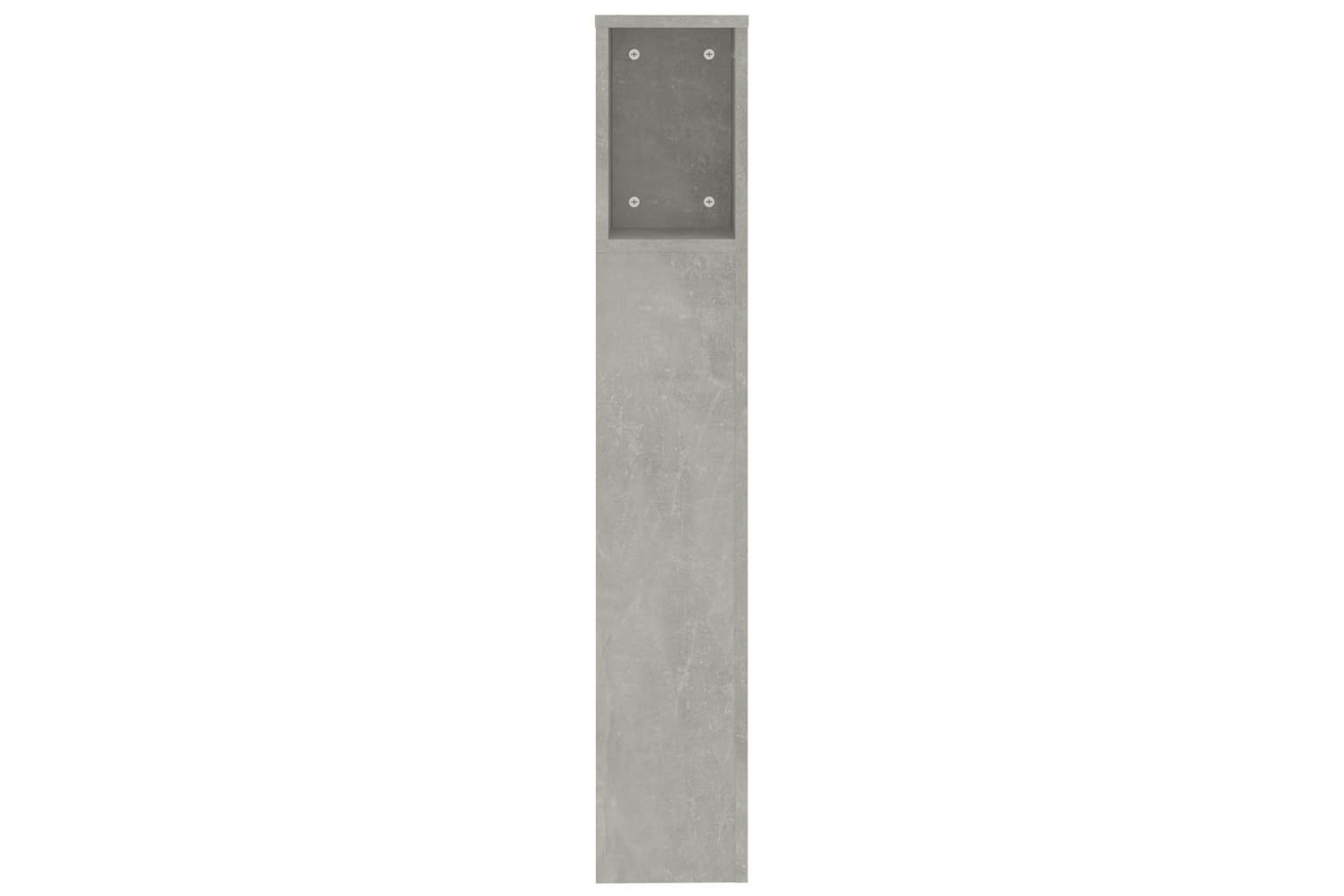 beBasic Sengegavlskap betonggrå 200x18,5x104,5 cm - GrÃ¥ - Møbler - Senger - Sengetilbehør & sengegavl - Sengegavl