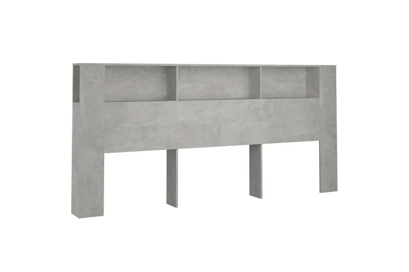 beBasic Sengegavlskap betonggrå 220x18,5x104,5 cm - GrÃ¥ - Møbler - Senger - Sengetilbehør & sengegavl - Sengegavl