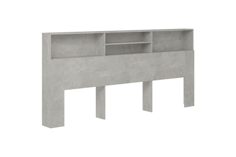 beBasic Sengegavlskap betonggrå 220x19x103,5 cm - GrÃ¥ - Møbler - Senger - Sengetilbehør & sengegavl - Sengegavl