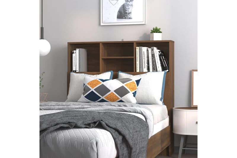 beBasic Sengegavlskap brun eik 100x19x103,5 cm - Brun - Møbler - Senger - Sengetilbehør & sengegavl - Sengegavl