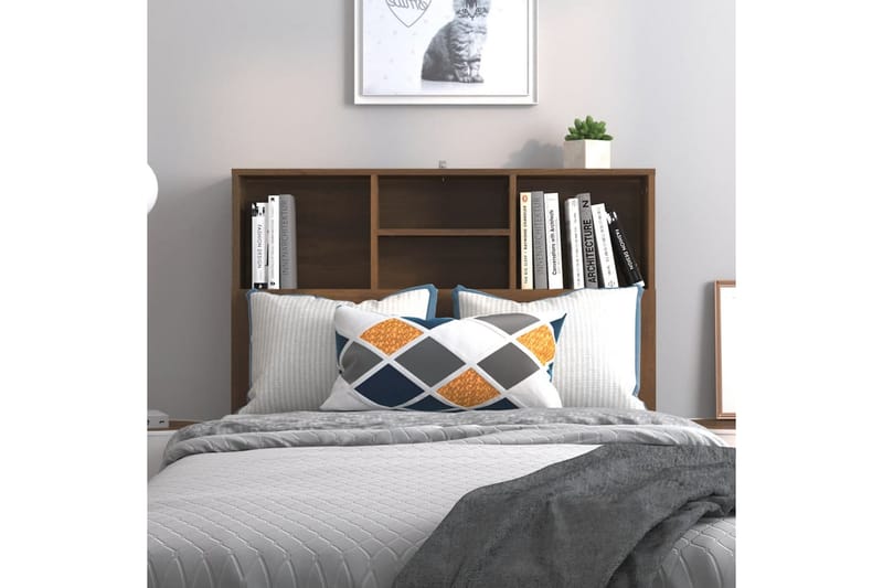beBasic Sengegavlskap brun eik 100x19x103,5 cm - Brun - Møbler - Senger - Sengetilbehør & sengegavl - Sengegavl