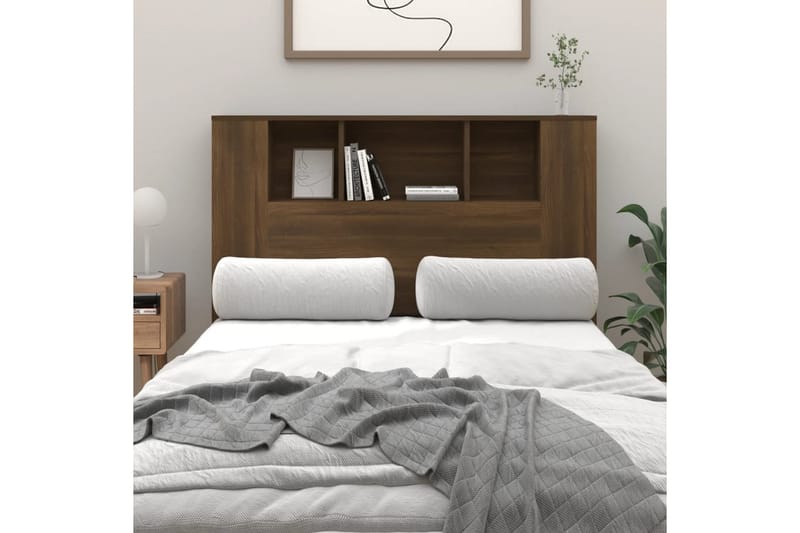 beBasic Sengegavlskap brun eik 120x18,5x104,5 cm - Brun - Møbler - Senger - Sengetilbehør & sengegavl - Sengegavl
