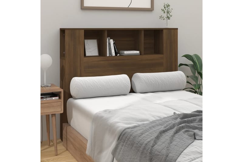 beBasic Sengegavlskap brun eik 120x18,5x104,5 cm - Brun - Møbler - Senger - Sengetilbehør & sengegavl - Sengegavl