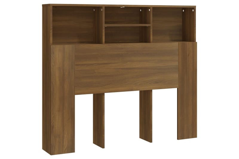beBasic Sengegavlskap brun eik 120x19x103,5 cm - Brun - Møbler - Senger - Sengetilbehør & sengegavl - Sengegavl