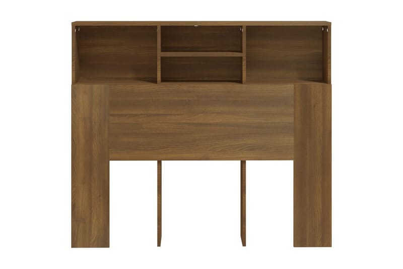 beBasic Sengegavlskap brun eik 120x19x103,5 cm - Brun - Møbler - Senger - Sengetilbehør & sengegavl - Sengegavl