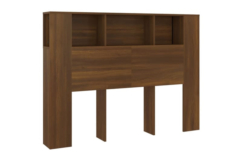 beBasic Sengegavlskap brun eik 140x18,5x104,5 cm - Brun - Møbler - Senger - Sengetilbehør & sengegavl - Sengegavl