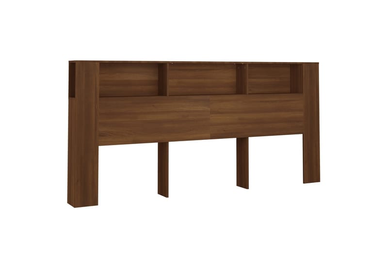 beBasic Sengegavlskap brun eik 220x18,5x104,5 cm - Brun - Møbler - Senger - Sengetilbehør & sengegavl - Sengegavl