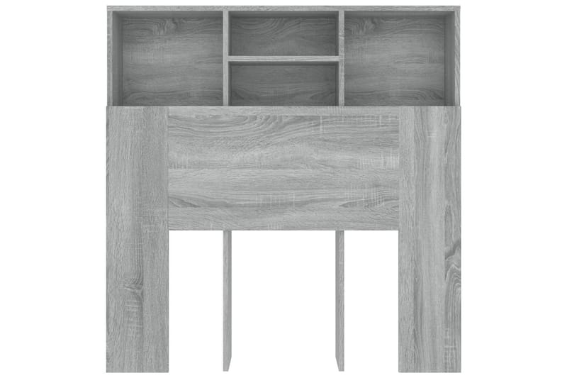 beBasic Sengegavlskap grå sonoma 100x19x103,5 cm - GrÃ¥ - Møbler - Senger - Sengetilbehør & sengegavl - Sengegavl