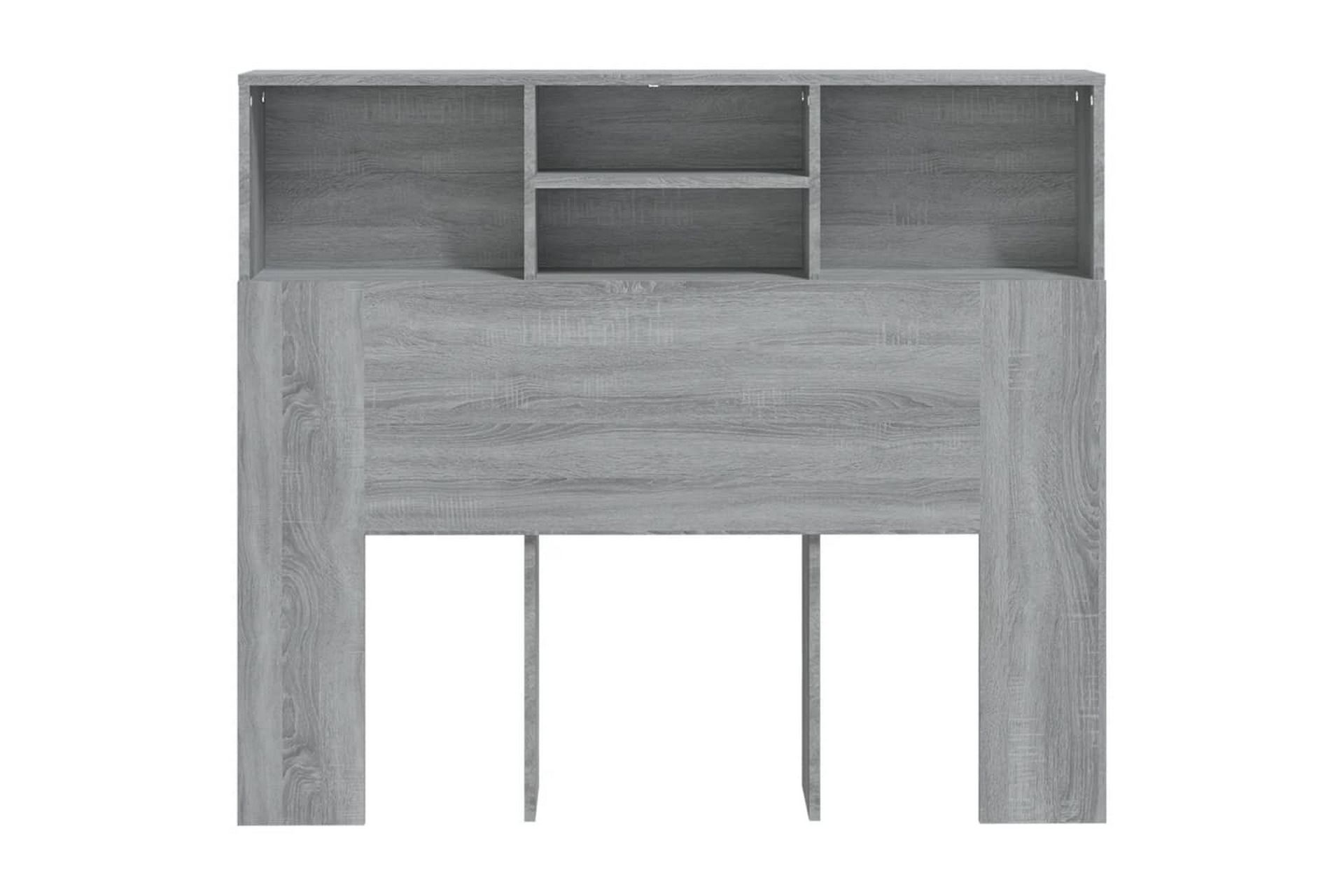 beBasic Sengegavlskap grå sonoma 120x19x103,5 cm - GrÃ¥ - Møbler - Senger - Sengetilbehør & sengegavl - Sengegavl