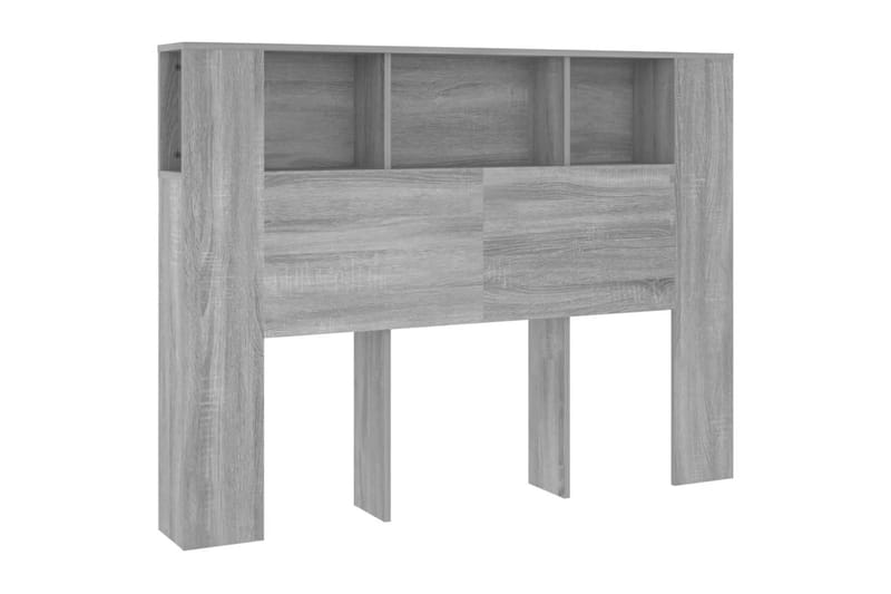 beBasic Sengegavlskap grå sonoma 140x18,5x104,5 cm - GrÃ¥ - Møbler - Senger - Sengetilbehør & sengegavl - Sengegavl