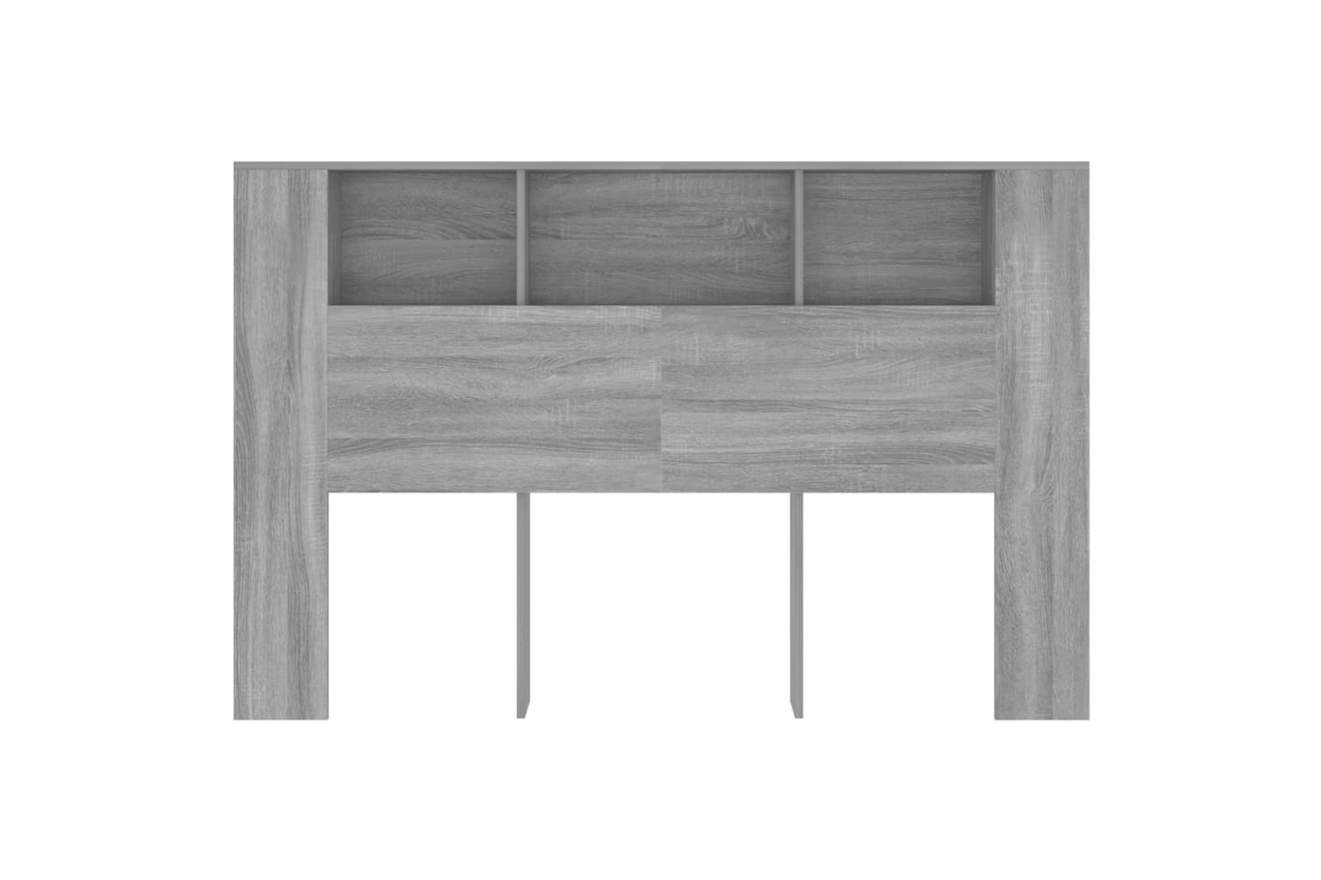 beBasic Sengegavlskap grå sonoma 160x18,5x104,5 cm - GrÃ¥ - Møbler - Senger - Sengetilbehør & sengegavl - Sengegavl