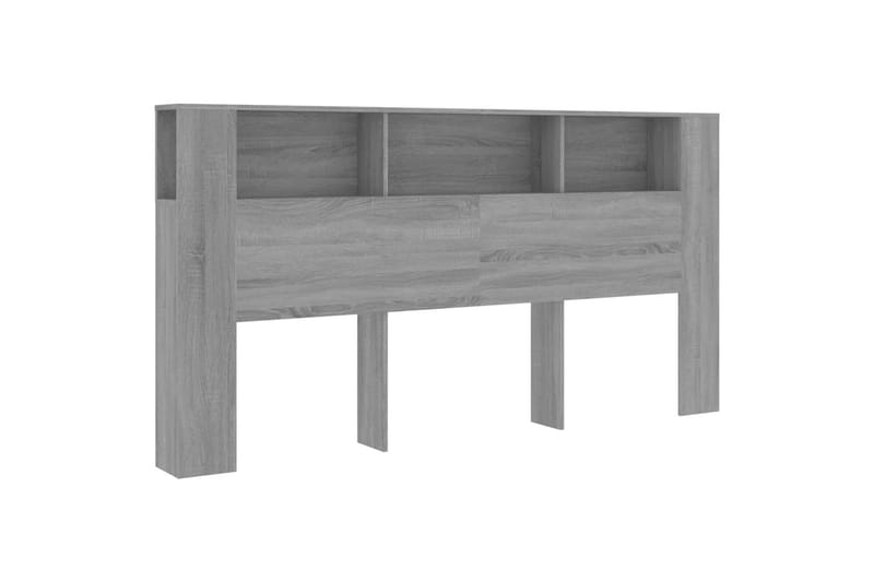 beBasic Sengegavlskap grå sonoma 200x18,5x104,5 cm - GrÃ¥ - Møbler - Senger - Sengetilbehør & sengegavl - Sengegavl