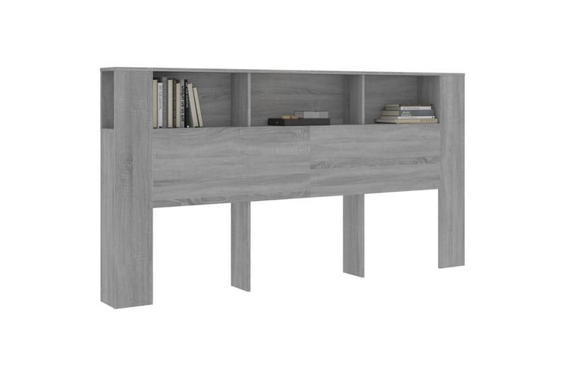 beBasic Sengegavlskap grå sonoma 200x18,5x104,5 cm - GrÃ¥ - Møbler - Senger - Sengetilbehør & sengegavl - Sengegavl