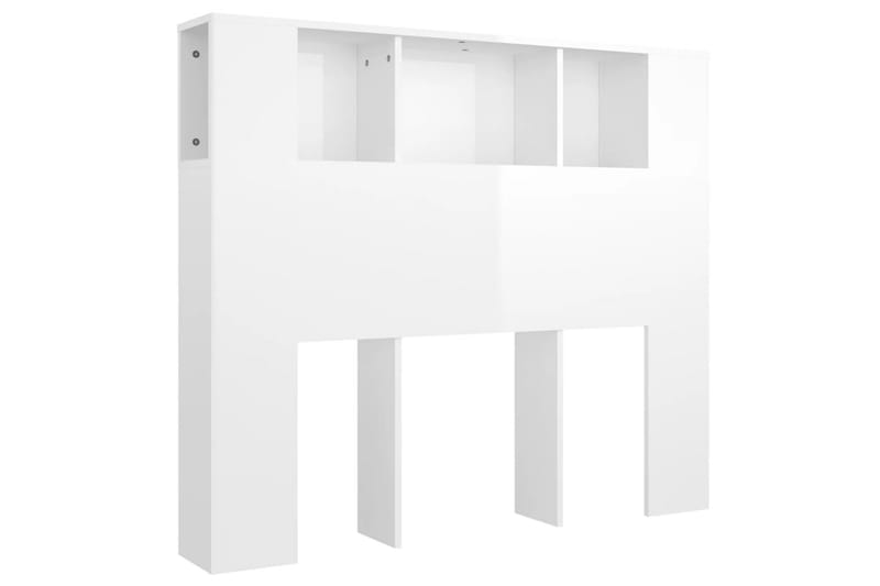 beBasic Sengegavlskap høyglans hvit 120x18,5x104,5 cm - Hvit - Møbler - Senger - Sengetilbehør & sengegavl - Sengegavl