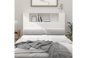 beBasic Sengegavlskap høyglans hvit 120x18,5x104,5 cm - Hvit - Møbler - Senger - Sengetilbehør & sengegavl - Sengegavl