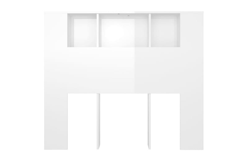 beBasic Sengegavlskap høyglans hvit 120x18,5x104,5 cm - Hvit - Møbler - Senger - Sengetilbehør & sengegavl - Sengegavl