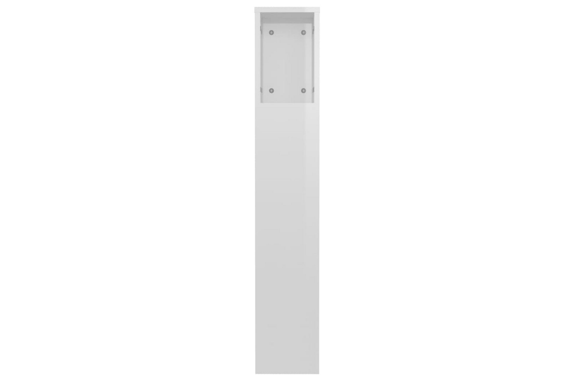 beBasic Sengegavlskap høyglans hvit 120x18,5x104,5 cm - Hvit - Møbler - Senger - Sengetilbehør & sengegavl - Sengegavl