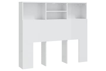 beBasic Sengegavlskap høyglans hvit 120x19x103,5 cm - Hvit - Møbler - Senger - Sengetilbehør & sengegavl - Sengegavl