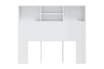 beBasic Sengegavlskap høyglans hvit 120x19x103,5 cm - Hvit - Møbler - Senger - Sengetilbehør & sengegavl - Sengegavl