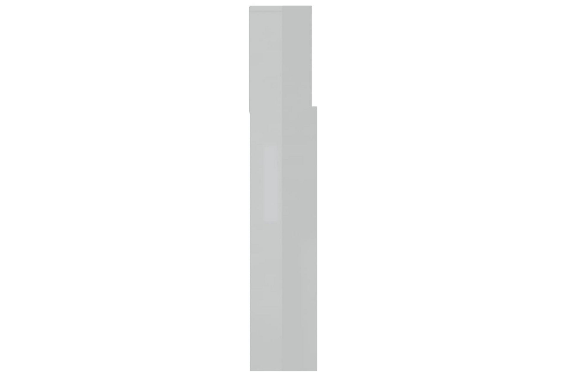 beBasic Sengegavlskap høyglans hvit 120x19x103,5 cm - Hvit - Møbler - Senger - Sengetilbehør & sengegavl - Sengegavl