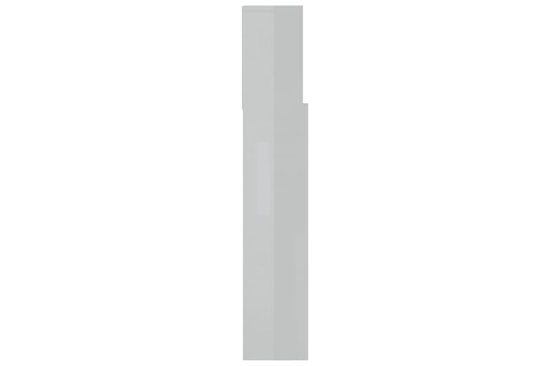 beBasic Sengegavlskap høyglans hvit 120x19x103,5 cm - Hvit - Sengegavl