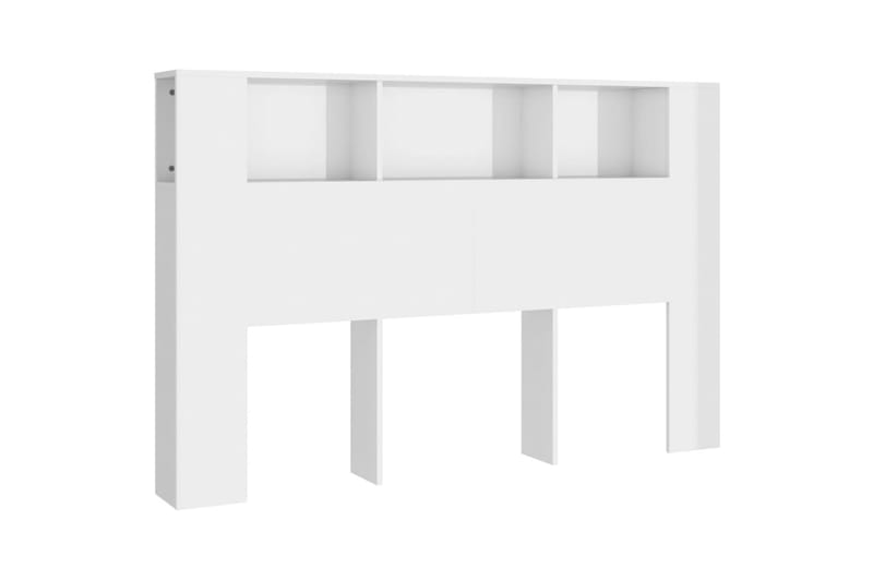 beBasic Sengegavlskap høyglans hvit 160x18,5x104,5 cm - Hvit - Møbler - Senger - Sengetilbehør & sengegavl - Sengegavl