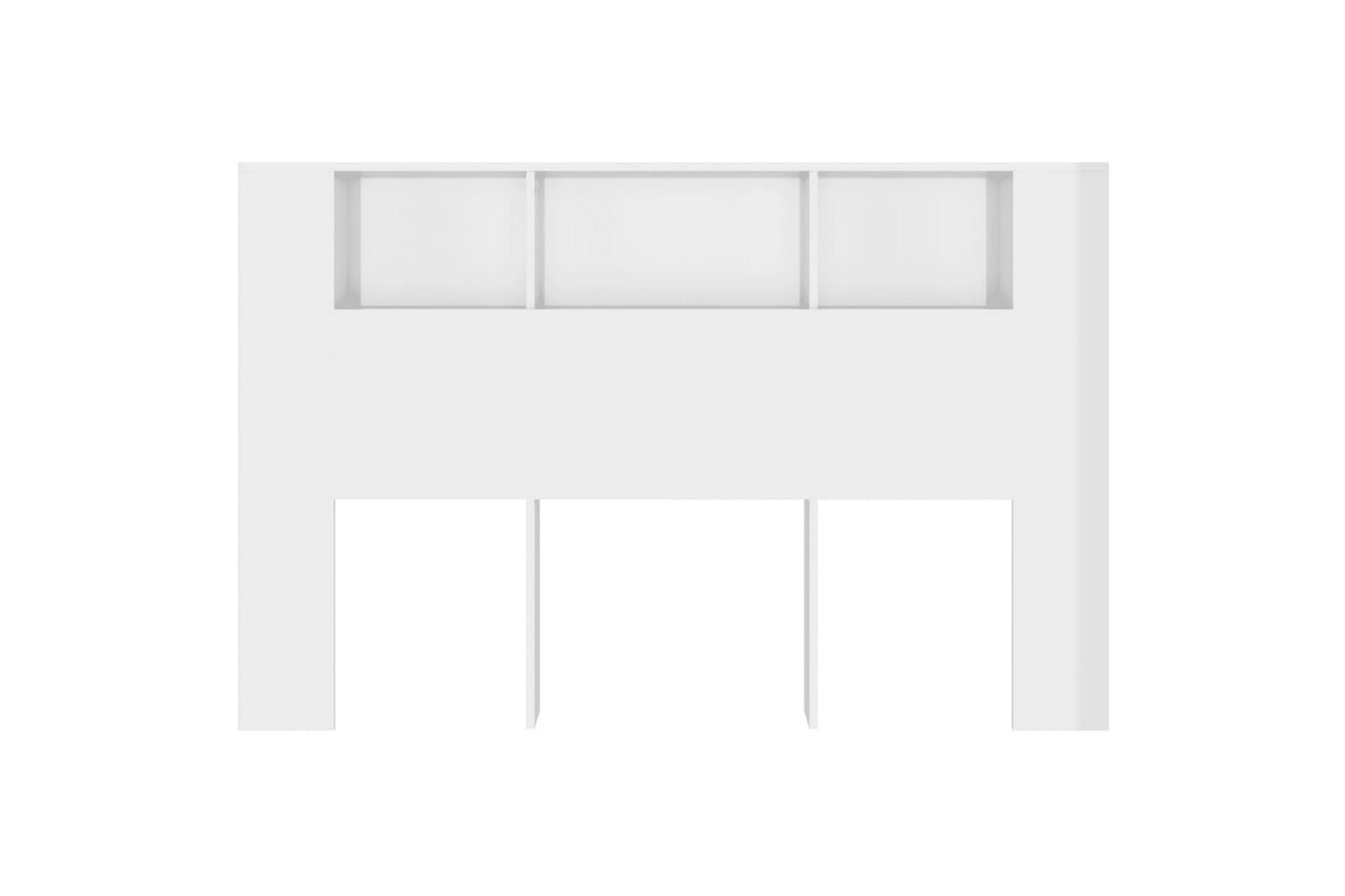 beBasic Sengegavlskap høyglans hvit 160x18,5x104,5 cm - Hvit - Møbler - Senger - Sengetilbehør & sengegavl - Sengegavl