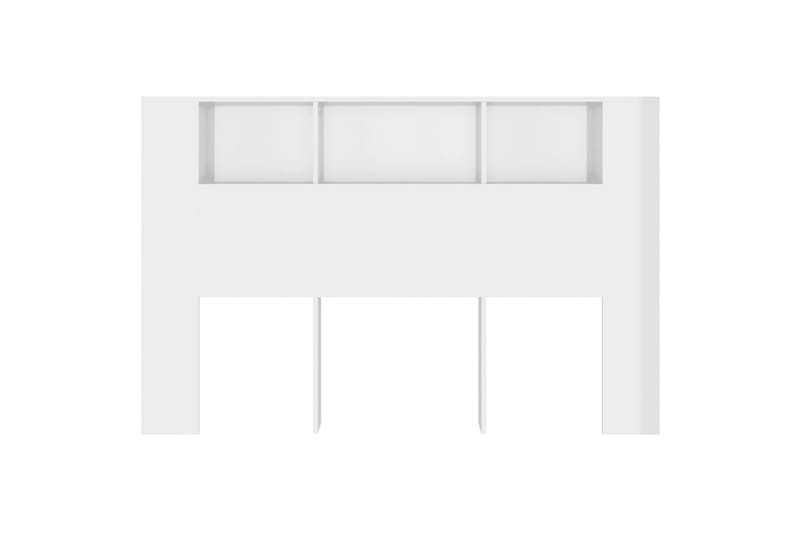 beBasic Sengegavlskap høyglans hvit 160x18,5x104,5 cm - Hvit - Møbler - Senger - Sengetilbehør & sengegavl - Sengegavl