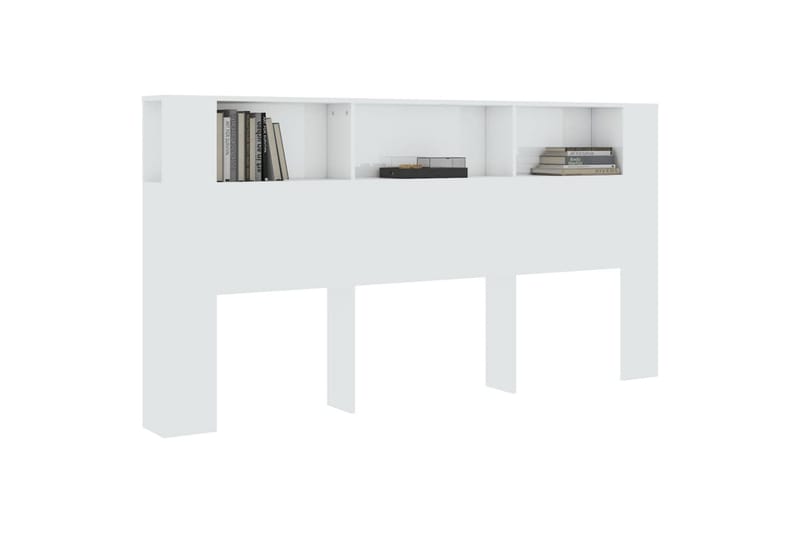 beBasic Sengegavlskap høyglans hvit 200x18,5x104,5 cm - Hvit - Møbler - Senger - Sengetilbehør & sengegavl - Sengegavl