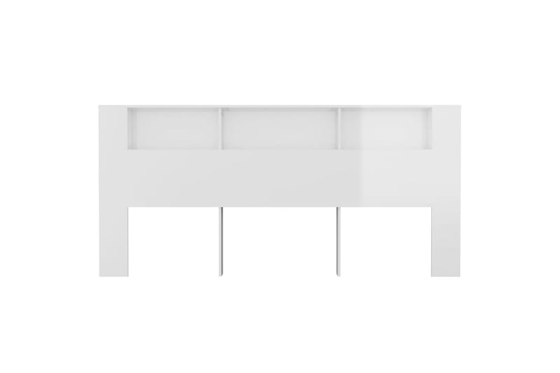 beBasic Sengegavlskap høyglans hvit 220x18,5x104,5 cm - Hvit - Møbler - Senger - Sengetilbehør & sengegavl - Sengegavl