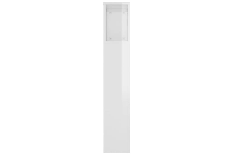beBasic Sengegavlskap høyglans hvit 220x18,5x104,5 cm - Hvit - Møbler - Senger - Sengetilbehør & sengegavl - Sengegavl