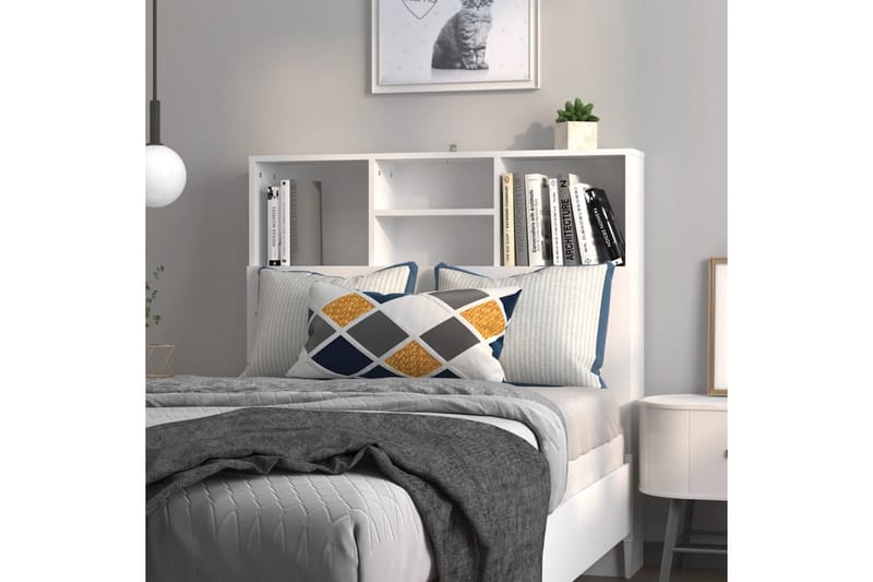 beBasic Sengegavlskap hvit 100x19x103,5 cm - Hvit - Møbler - Senger - Sengetilbehør & sengegavl - Sengegavl