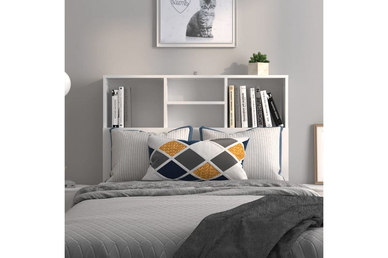 beBasic Sengegavlskap hvit 100x19x103,5 cm - Hvit - Møbler - Senger - Sengetilbehør & sengegavl - Sengegavl